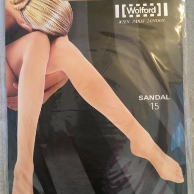 WOLFORD SANDAL 15 PANTYHOSE 'GOBI' BEIGE SMALL